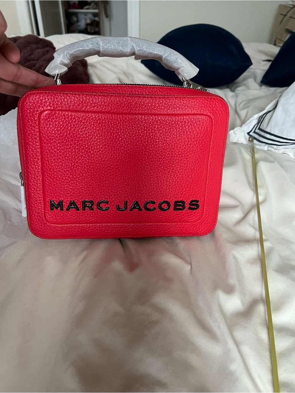 Marc Jacobs Red Pebbled Leather Top-Handle Crossbody Bag